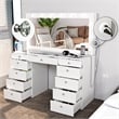 Boahaus Orla Vanity Desk (Crystal Knobs)