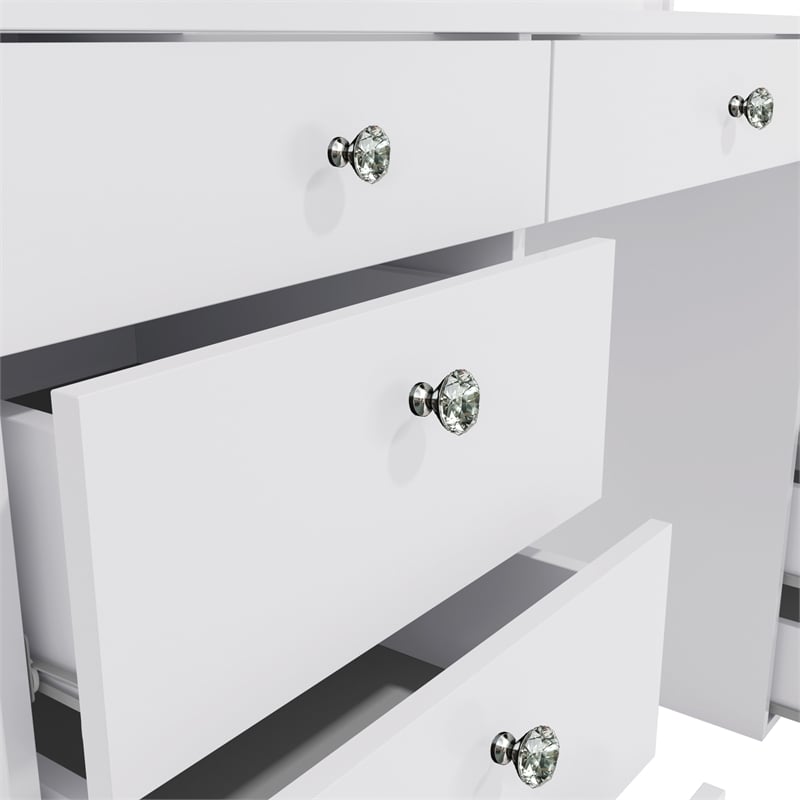 Boahaus Orla Vanity Desk (Crystal Knobs)