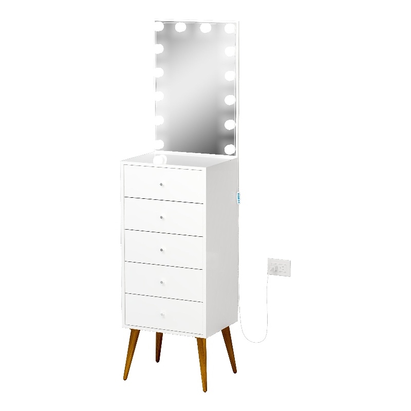Boahaus Carol Lighted Dresser Chest (White)