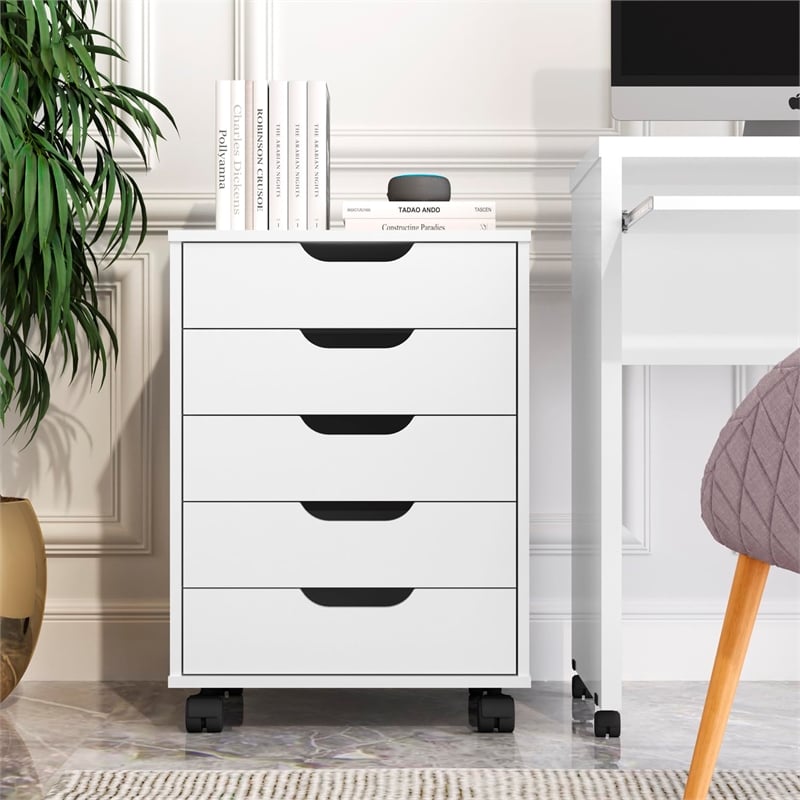 Boahaus Ebadi 5-Drawer Chest (White)