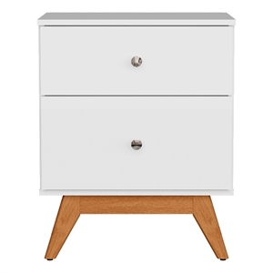 Boahaus Vic Nightstand (White-Brown)