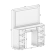 Boahaus Yara Vanity with Light Bulbs (Black)