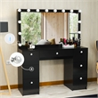 Boahaus Yara Vanity with Light Bulbs (Black)