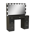 Boahaus Yara Vanity with Light Bulbs (Black)