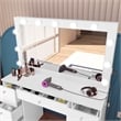 Boahaus Freya Vanity with Light Bulbs (White)