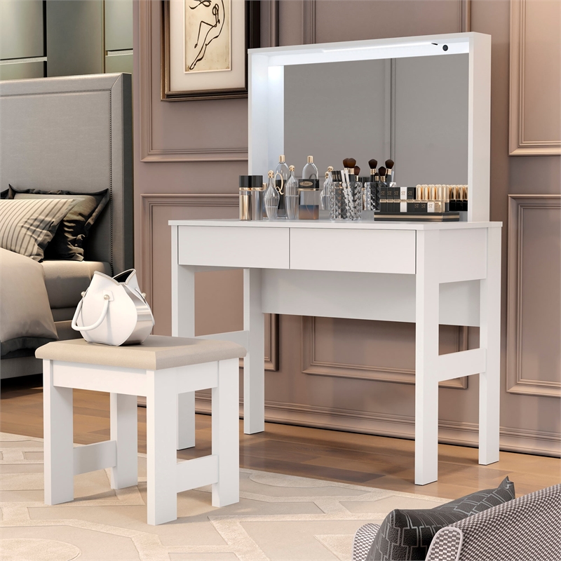 Boahaus Emma Lighted Vanity (White)