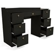 Boahaus Yara Lighted Modern Vanity Table Black Finish for Bedroom