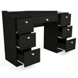 Boahaus Yara Lighted Modern Vanity Table Black Finish for Bedroom