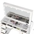 Boahaus Yara White Vanity Table - Built-in Lights - Golden Knobs - for Bedroom