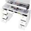 Boahaus Yara Modern Vanity Table - Built-in Lights - White Finish - for Bedroom