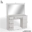 Boahaus Yara Modern Vanity Table - Built-in Lights - White Finish - for Bedroom