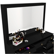 Boahaus Joan Black Dressing Table (Gold Knobs)