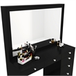 Boahaus Joan Black Dressing Table (Crystal Ball Knobs)