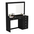 Boahaus Joan Black Dressing Table (Crystal Ball Knobs)