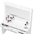 Boahaus Joan White Makeup Vanity Desk (Gold Knobs)