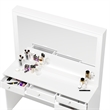Boahaus Joan White Makeup Vanity Desk (Crystal Ball Knobs)