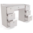 Boahaus Venus White Makeup Vanity Desk (Crystal Ball Knobs)
