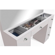 Boahaus Venus White Makeup Vanity Desk (Crystal Knobs)