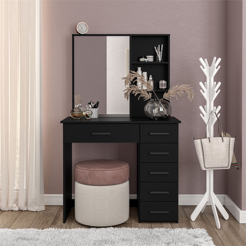Boahaus Spes Makeup Vanity Table (Black)