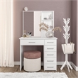 Boahaus Spes Makeup Vanity Table (White)