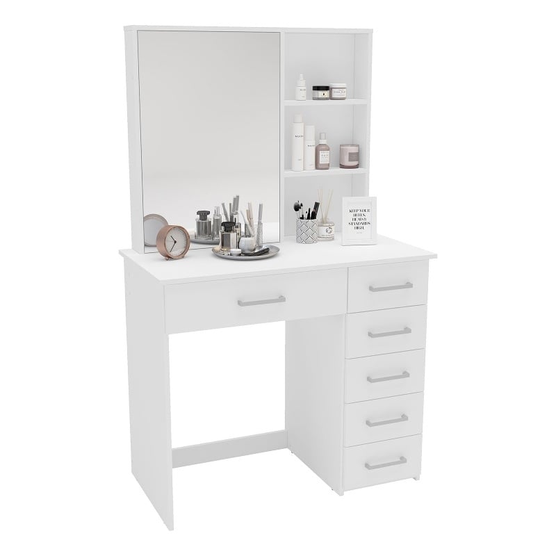 Boahaus Spes Makeup Vanity Table (White)