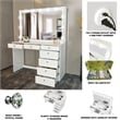 Boahaus Diana White Dressing Table Light Bulbs (Crystal Knobs)