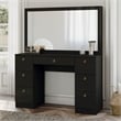 Boahaus Black Artemisia Makeup Vanity Desk (Gold Knobs)