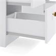 Boahaus White Artemisia Makeup Vanity Desk (Gold Knobs)