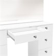Boahaus White Artemisia Makeup Vanity Desk (Crystal Knobs)