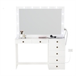 Boahaus Serena White Makeup Vanity (Gold Knobs)
