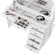 Boahaus Serena White Makeup Vanity (Crystal Knobs)