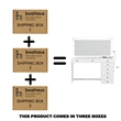 Boahaus Ketevan Makeup Vanity Desk (Golden Knobs)