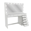Boahaus Ketevan Makeup Vanity Desk (Crystal Ball Knobs)
