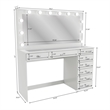 Boahaus Ketevan Makeup Vanity Desk (Crystal Ball Knobs)
