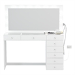 Boahaus Ketevan Makeup Vanity Desk (Crystal Ball Knobs)