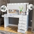 Boahaus Ketevan Makeup Vanity Desk (Crystal Knobs)