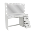 Boahaus Ketevan Makeup Vanity Desk (Crystal Knobs)