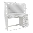 Boahaus Ketevan Makeup Vanity Desk (Crystal Knobs)