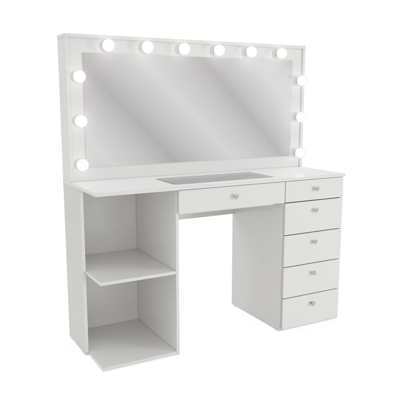 Boahaus Louise Makeup Vanity Desk (Basic Knobs)