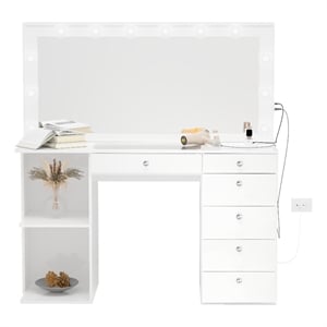 Boahaus Louise Makeup Vanity Desk (Basic Knobs)