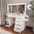 Boahaus Louise Makeup Vanity Desk (Crystal Knobs)