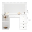 Boahaus Louise Makeup Vanity Desk (Crystal Knobs)