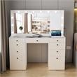 Boahaus Leonore Makeup Vanity Desk (Golden Knobs)