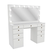 Boahaus Leonore Makeup Vanity Desk (Golden Knobs)