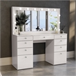 Boahaus Leonore Makeup Vanity Desk (Crystal Knobs)