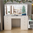 Boahaus Leonore Makeup Vanity Desk (Crystal Knobs)