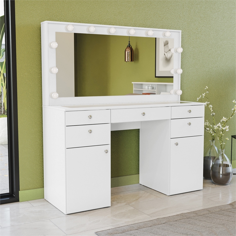 Boahaus Kiana Vanity Makeup Desk (Basic Knobs)
