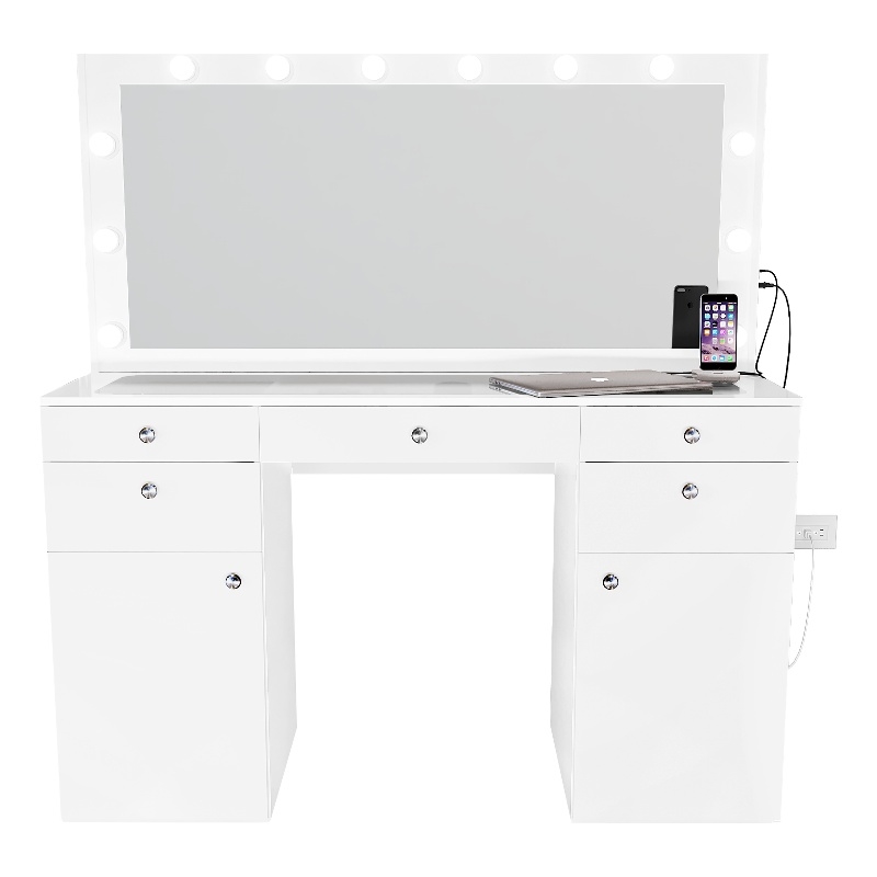 Boahaus Kiana Vanity Makeup Desk (Basic Knobs)