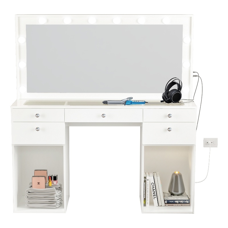 Boahaus Amira Vanity Makeup Desk (Basic Knobs)