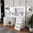 Boahaus Jezebel Vanity Makeup Desk (Crystal Knobs)